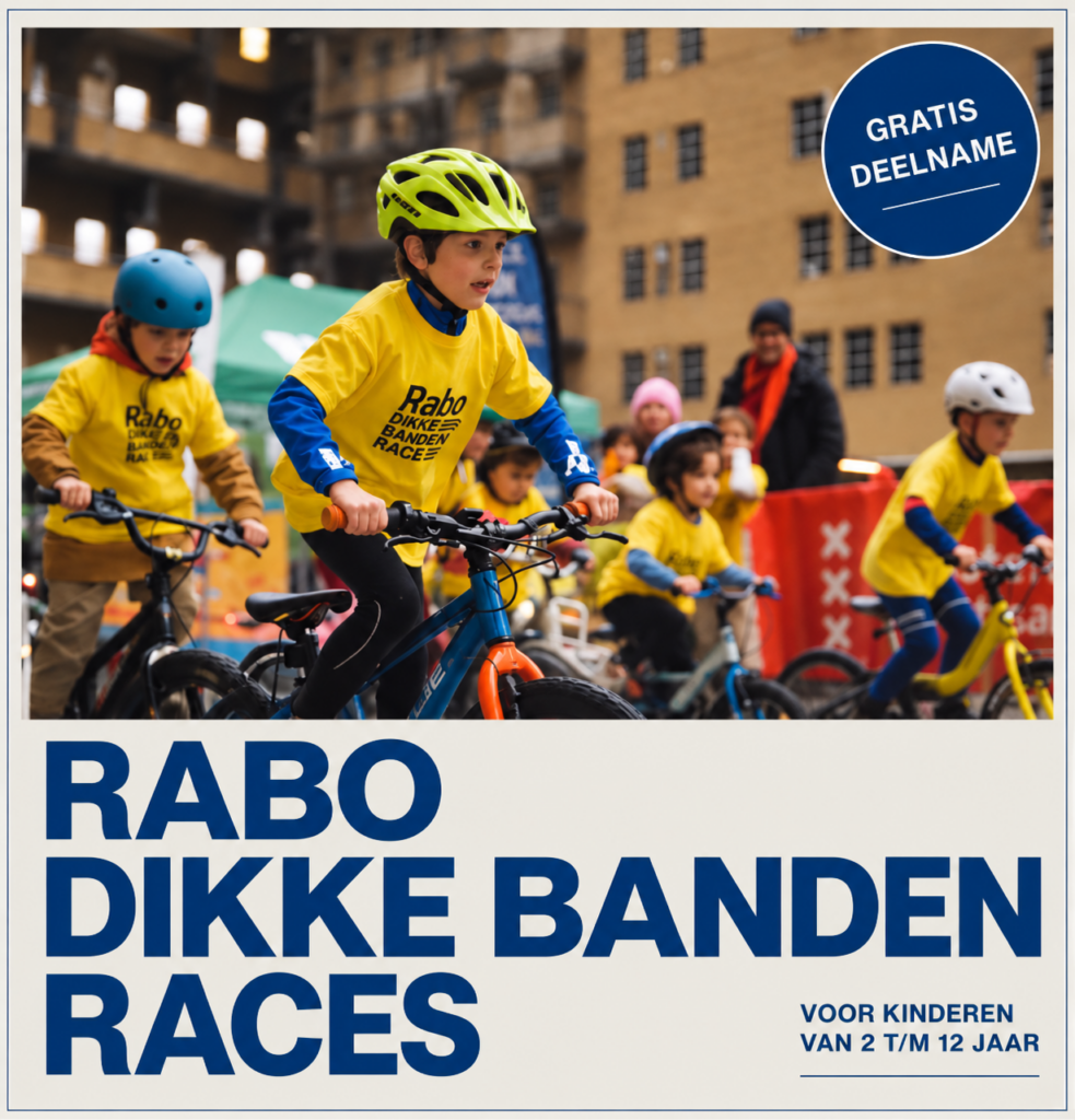 Op je fiets, klaar voor de start en gaan! Dikke Banden Races bij de Centrale Markthal